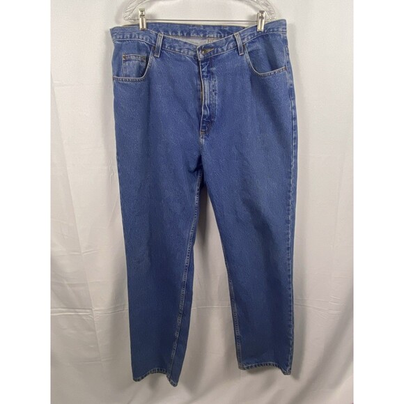 Berkley & Jensen Men’s Denim Jeans 38x34 Med Wash 5 Pocket - Picture 1 of 13